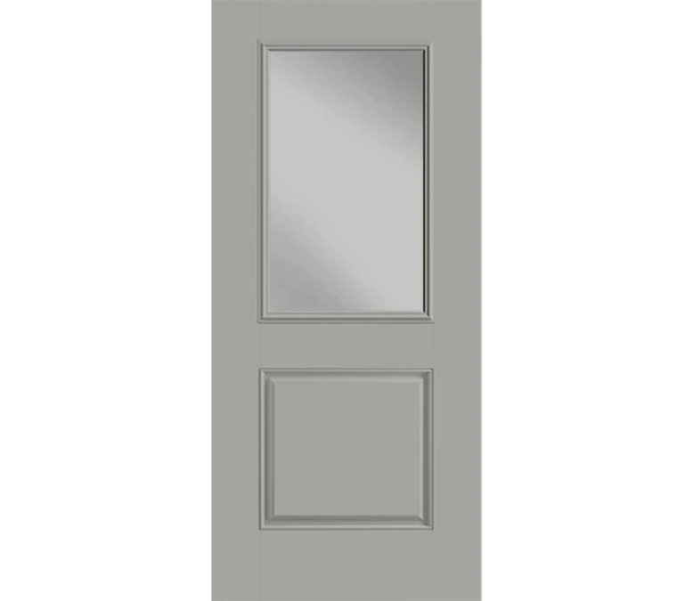 Akron Half Light 1 Panel Fiberglass Entry Door