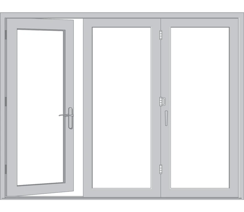 Akron Pella Architect Reserve Series Contemporary Bifold Patio Door