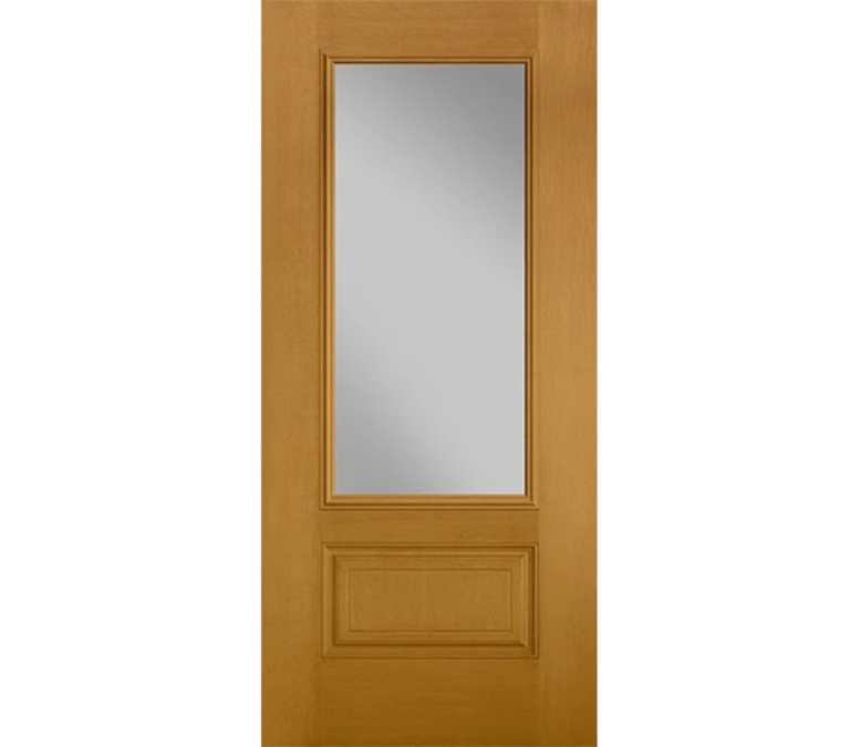 Akron Three Quaters light Fiberglass Entry Door