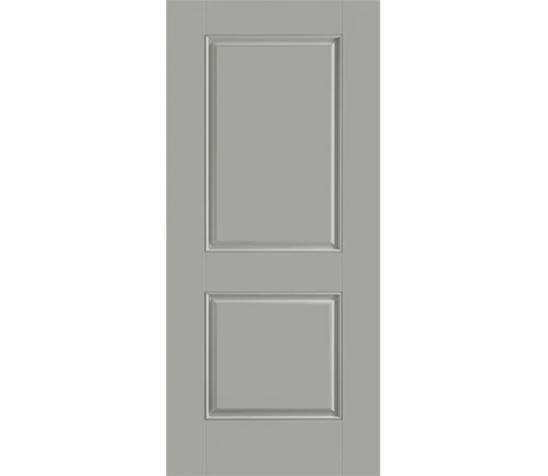 Akron Two Panel Square Fiberglass Entry Door